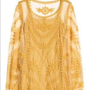 H&M Mustard Lace Dress